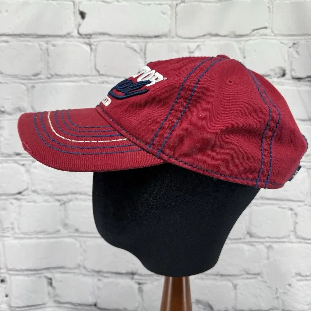 Tractor Supply Hat Unisex Adults Red Adjustable Strap Back Distressed